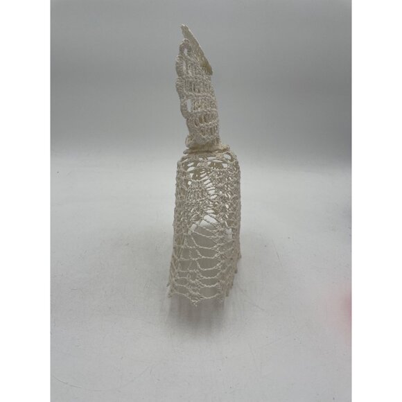 Handcrafted Cream Crochet Lace Angel Figurine Decoration Tree Topper - Picture 4 of 7